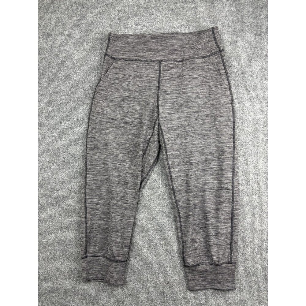 Lululemon Pants Womens 10 Gray Heathered Jogger Cropped Sweatpants Athletic
